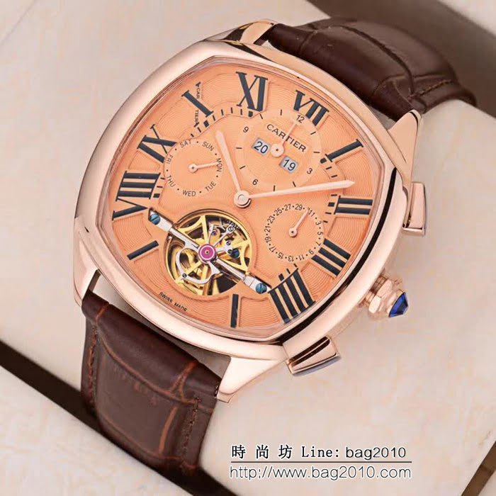 CARTIER卡地亞 新品上市 多功能 精品男士腕表 WSS0966